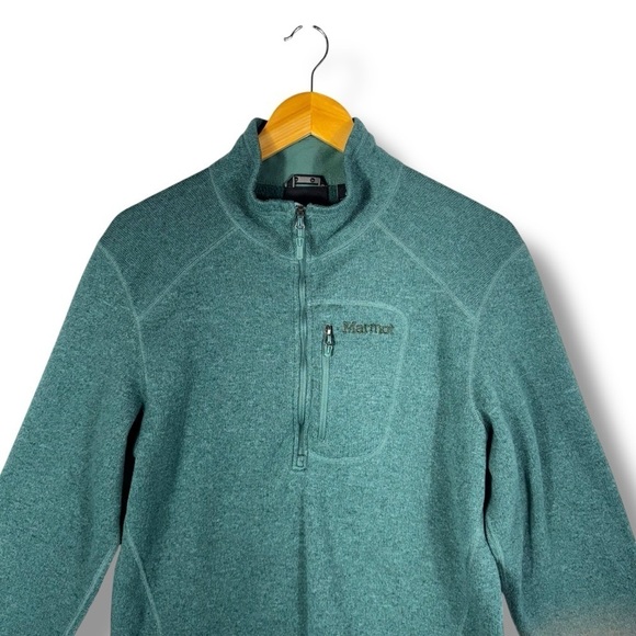 Marmot Drop Line 1/2 Zip Pullover Lightweight Jacket, Kelley Green, Size Large - Picture 4 of 14